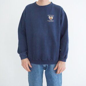 Vintage Non-Fiction Navy Collegiate Sweatshirt Embroidered Kenner Graphic Medium